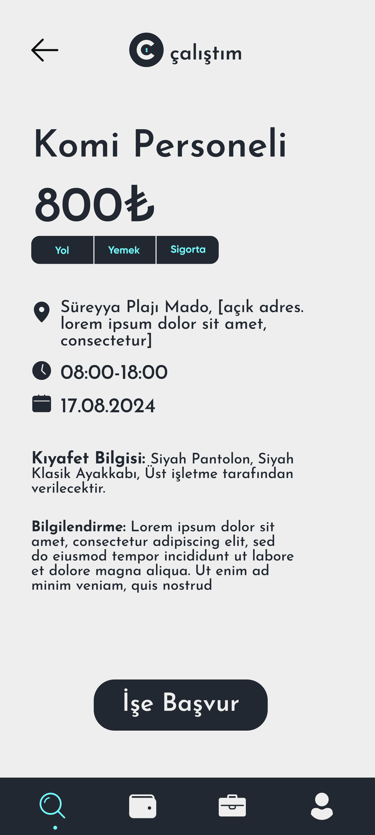 Çalıştım